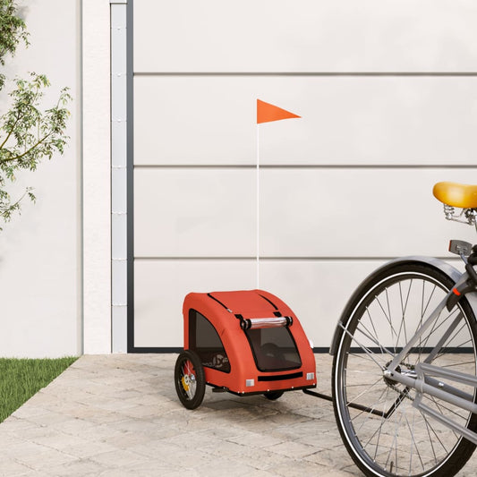 KFX-5380413 Dog Bicycle Trailer - Sturdy Iron Frame, Comfortable Oxford Fabric, Multiple Color Options, Versatile for Pets and Gear Transport