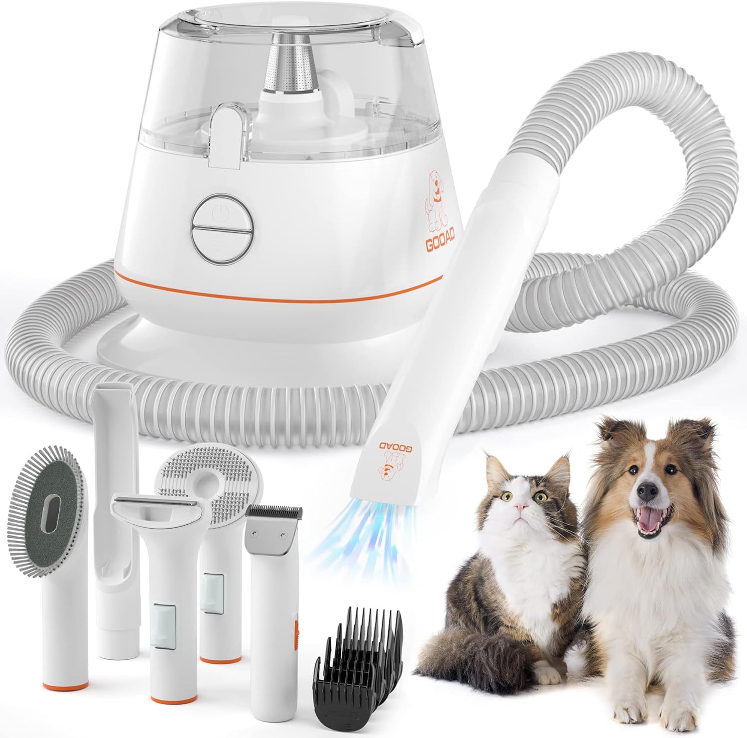 KFX-5380541 Multifunctional Pet Hair Conditioner Suit for Dogs - Orange ABS Material