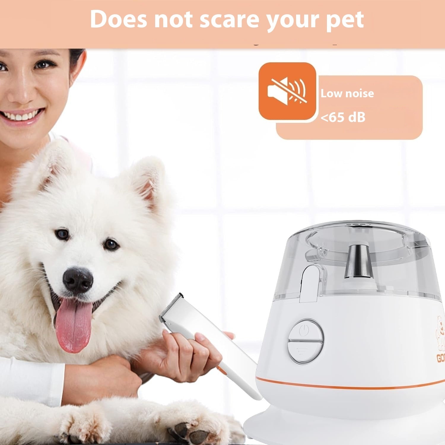 KFX-5380541 Multifunctional Pet Hair Conditioner Suit for Dogs - Orange ABS Material