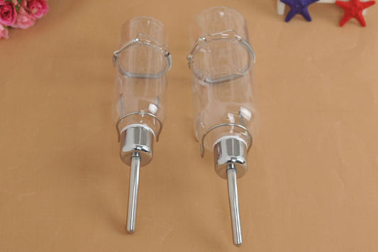 KFX-5380797 Stainless Steel Drinking Fountain for Small Animals - 180ml & 350ml Capacity Water Dispenser
