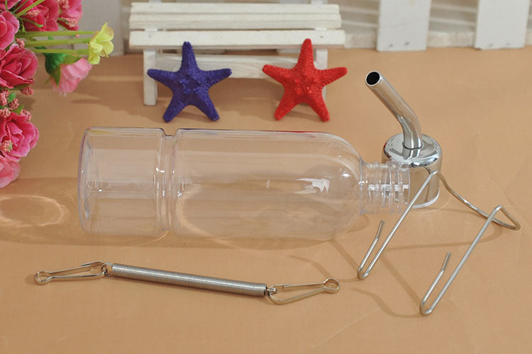 KFX-5380797 Stainless Steel Drinking Fountain for Small Animals - 180ml & 350ml Capacity Water Dispenser