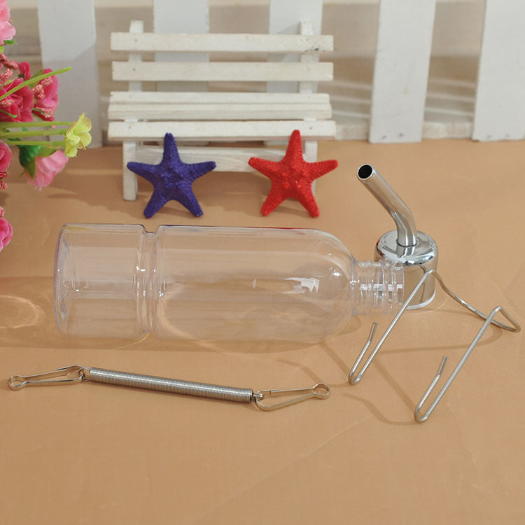 KFX-5380797 Stainless Steel Drinking Fountain for Small Animals - 180ml & 350ml Capacity Water Dispenser