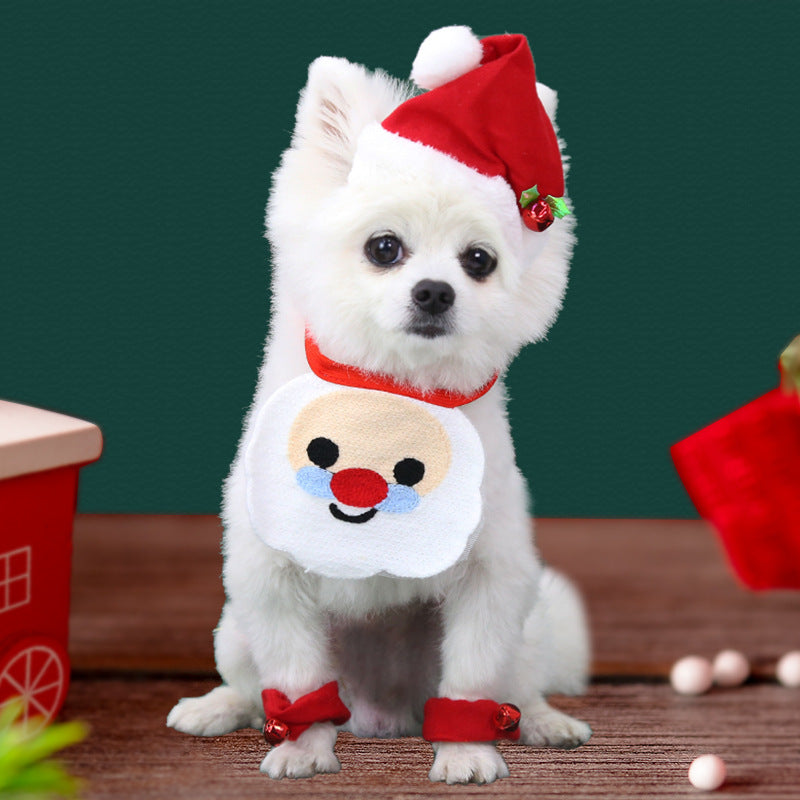 KFX-5382333 Christmas Elk Cotton Bib – Average Size, 65cm Length, Perfect for Holiday Celebrations