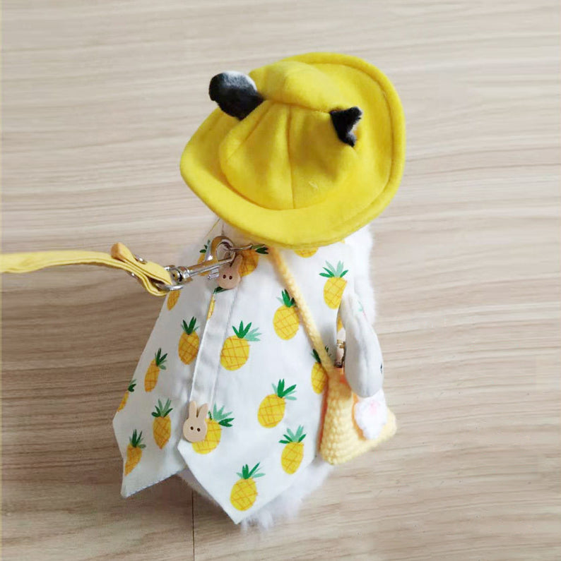KFX-5383101 Cute Cotton Rabbit Harness and Leash Set for Small Pets