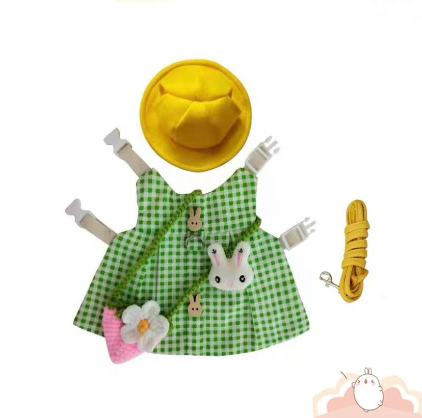 KFX-5383101 Cute Cotton Rabbit Harness and Leash Set for Small Pets