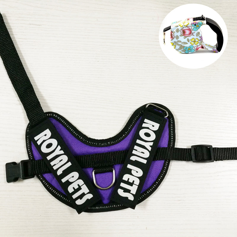 KFX-5383997 Reflective Waterproof Nylon Traction Rope Vest with Stainless Steel Pull Ring and Plastic Socket
