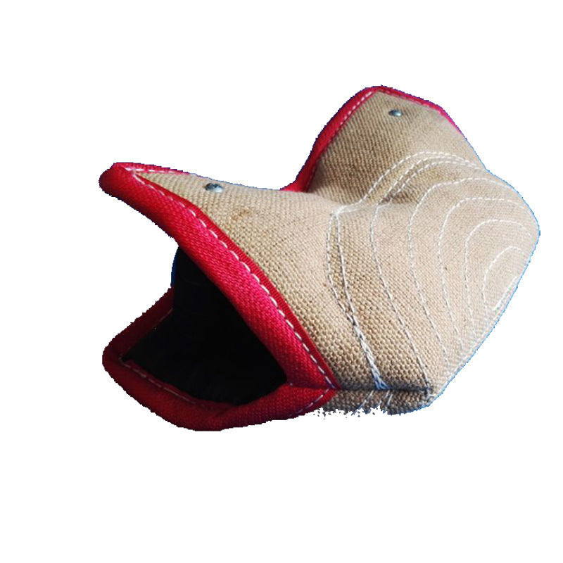 KFX-5385533 Double Handle Hemp Triangular Bite Training Target for Dogs - 33cm x 20cm x 14cm