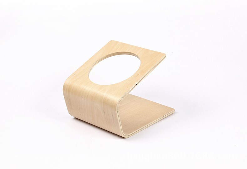 KFX-5386173 Wooden Pet Tilt Dish Rack for Convenient Feeding and Easy Access