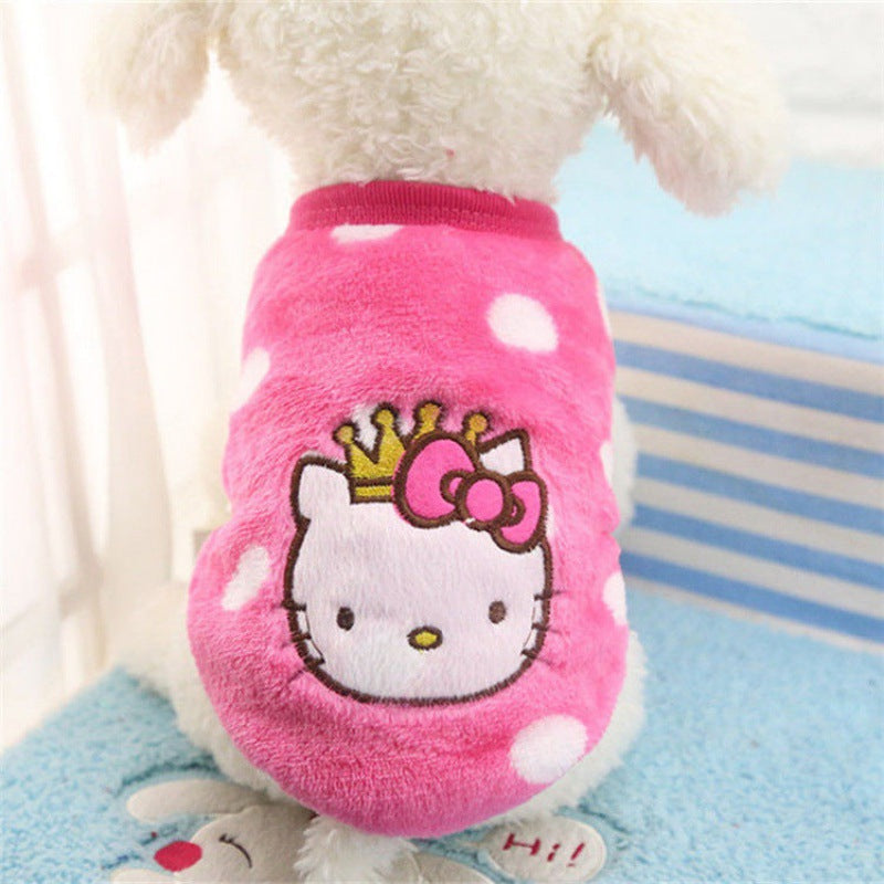 KFX-5391037 Adorable Wool Dresses for Puppies - Fall/Winter Collection with Embroidery Designs
