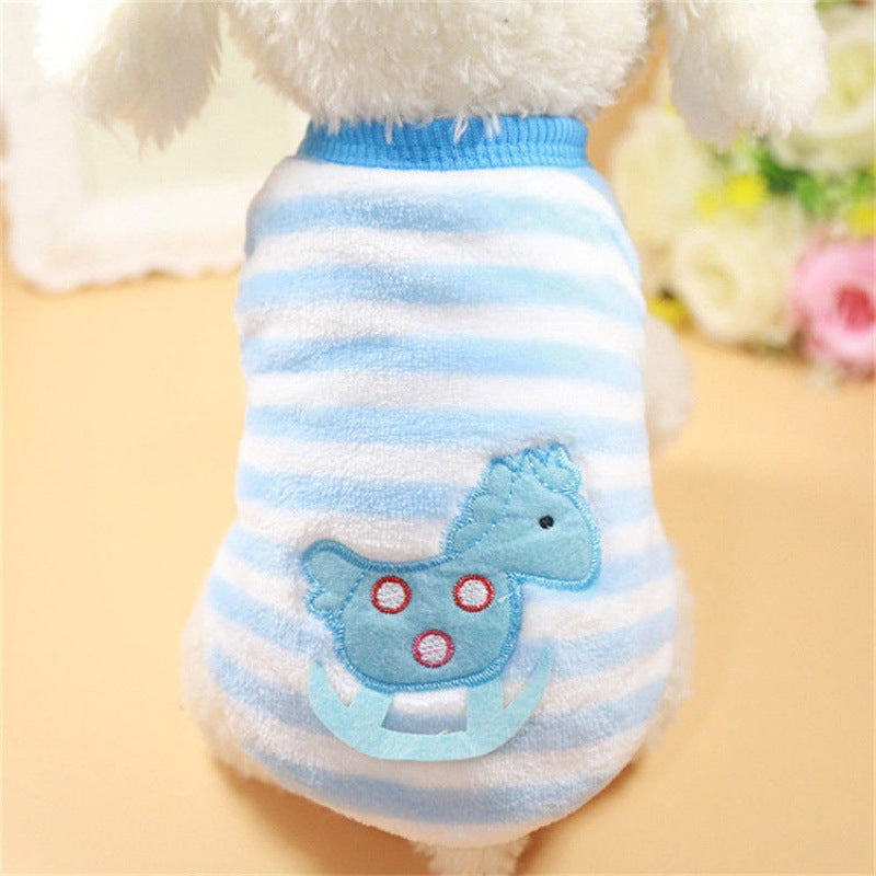 KFX-5391037 Adorable Wool Dresses for Puppies - Fall/Winter Collection with Embroidery Designs