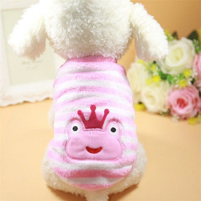 KFX-5391037 Adorable Wool Dresses for Puppies - Fall/Winter Collection with Embroidery Designs