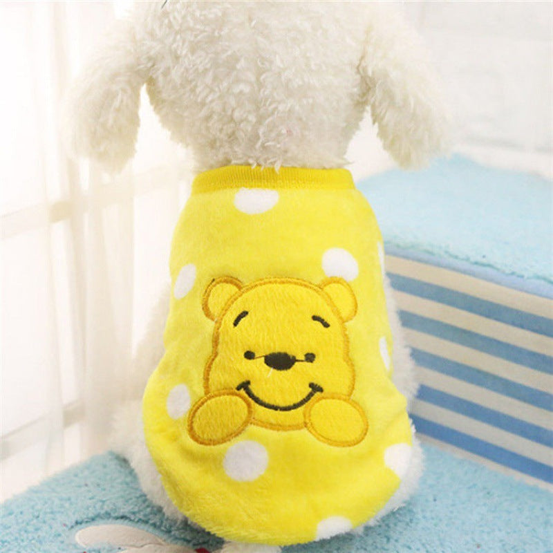 KFX-5391037 Adorable Wool Dresses for Puppies - Fall/Winter Collection with Embroidery Designs