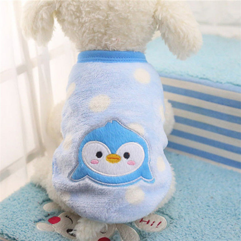 KFX-5391037 Adorable Wool Dresses for Puppies - Fall/Winter Collection with Embroidery Designs