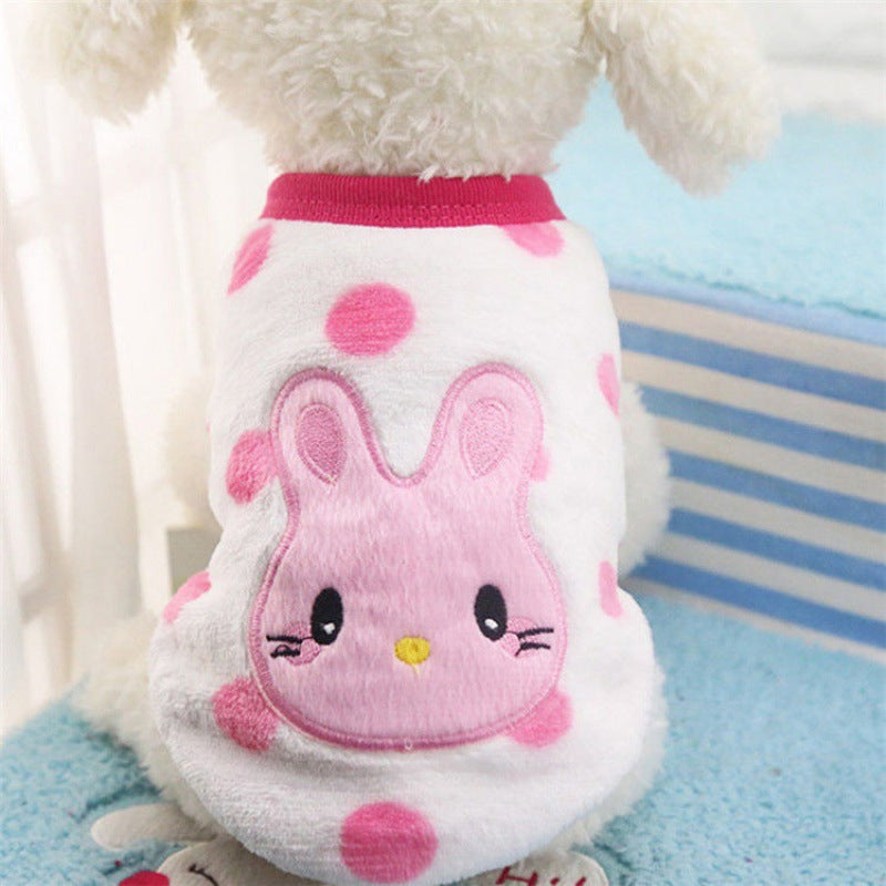KFX-5391037 Adorable Wool Dresses for Puppies - Fall/Winter Collection with Embroidery Designs