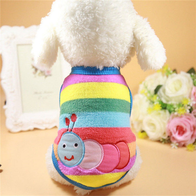 KFX-5391037 Adorable Wool Dresses for Puppies - Fall/Winter Collection with Embroidery Designs
