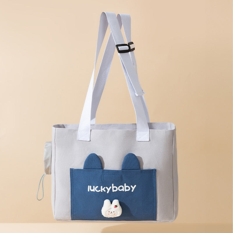 KFX-5392701 Adorable Open Head Canvas Shoulder Bag for Cats and Dogs, Multiple Patterns Available
