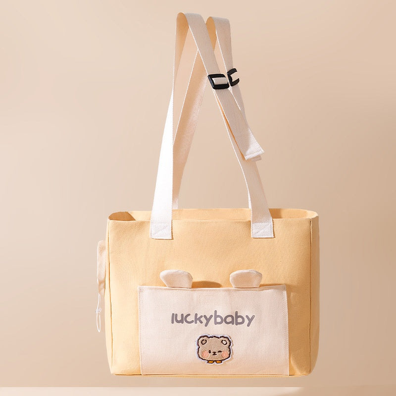 KFX-5392701 Adorable Open Head Canvas Shoulder Bag for Cats and Dogs, Multiple Patterns Available