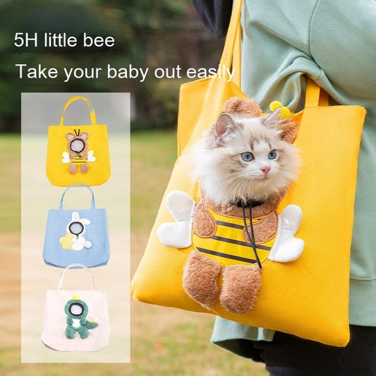 KFX-5392701 Adorable Open Head Canvas Shoulder Bag for Cats and Dogs, Multiple Patterns Available