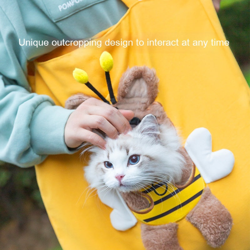 KFX-5392701 Adorable Open Head Canvas Shoulder Bag for Cats and Dogs, Multiple Patterns Available
