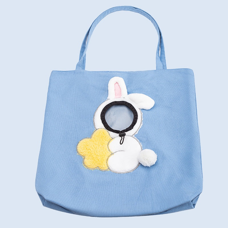 KFX-5392701 Adorable Open Head Canvas Shoulder Bag for Cats and Dogs, Multiple Patterns Available