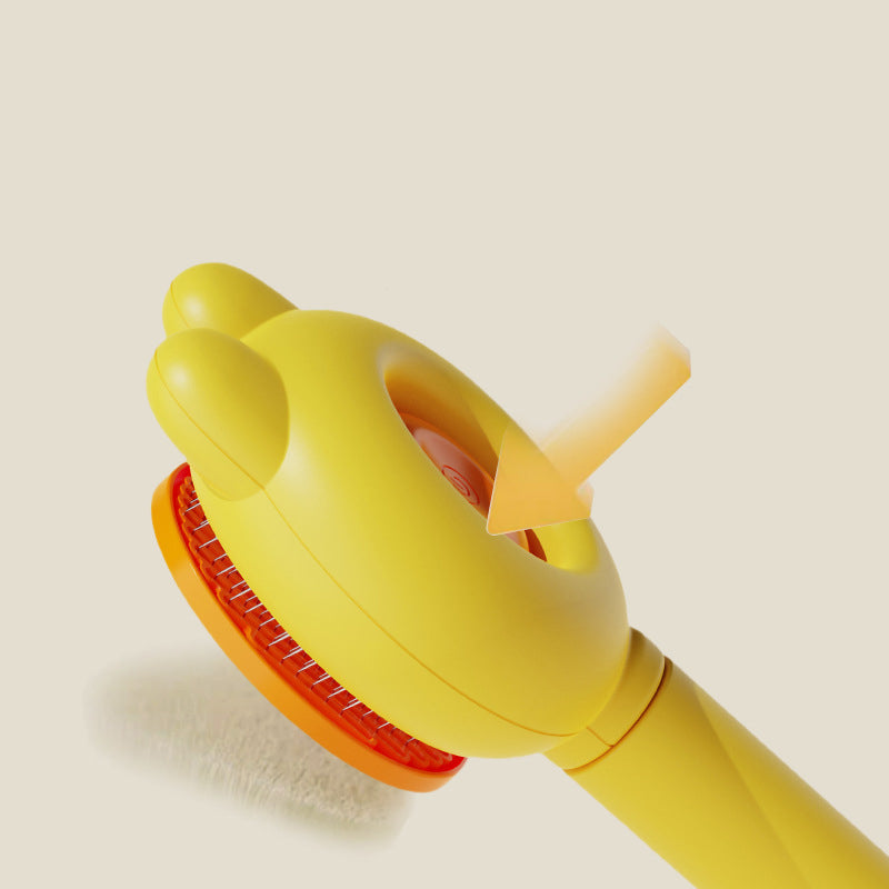 KFX-5393725 Self-Cleaning Cat and Dog Grooming Brush with Metal Comb and Massage Tips for Shedding