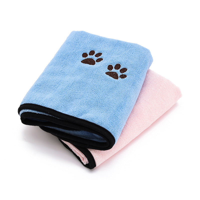 KFX-5395901 Quick-Drying Absorbent Dog Cleaning Cloth in Blue & Pink - 50cm x 90cm