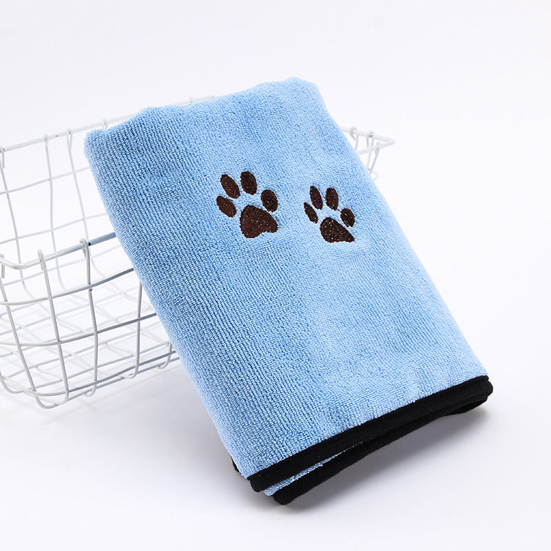 KFX-5395901 Quick-Drying Absorbent Dog Cleaning Cloth in Blue & Pink - 50cm x 90cm