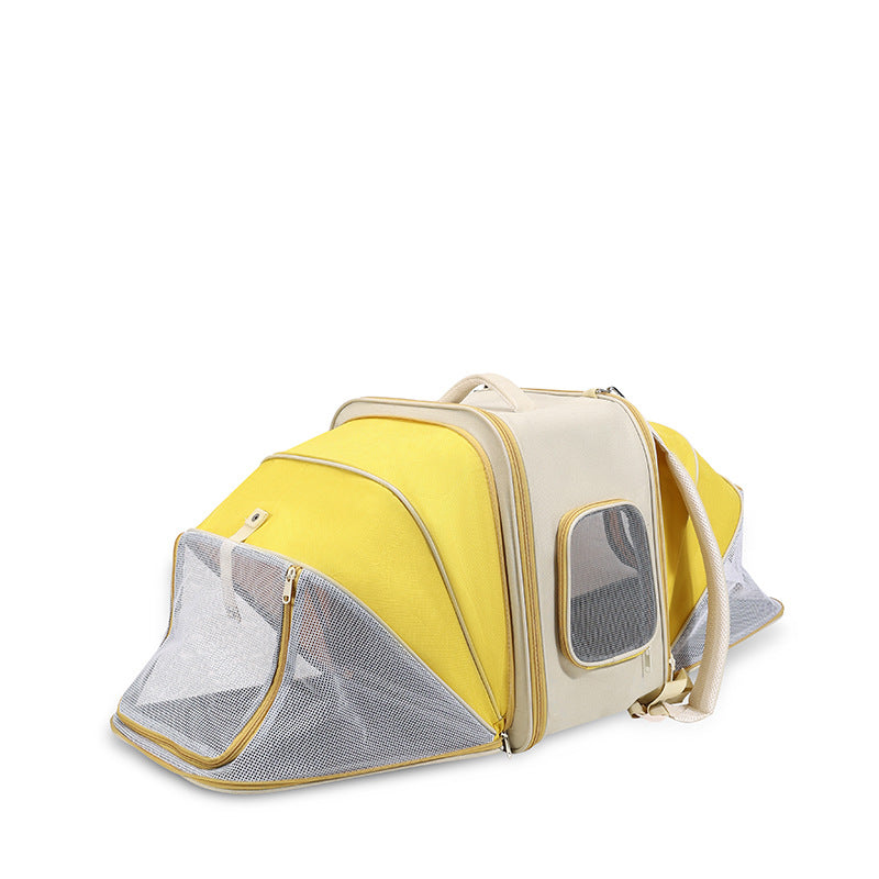KFX-5398461 Expandable Portable Cat Backpack for Outdoor Camping, Fits Cats Up to 9 kg, Medium Hard Nylon Materials