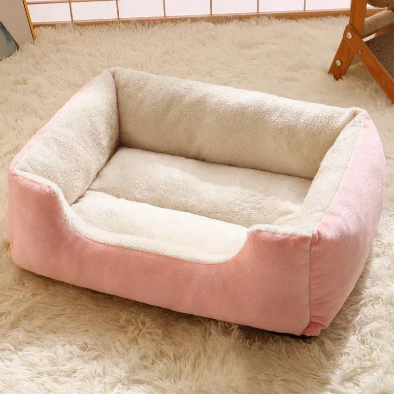 KFX-5399485 Warm Plush Cat and Dog Bed - Soft Cushions in Various Sizes for Comfort and Cozy Rest