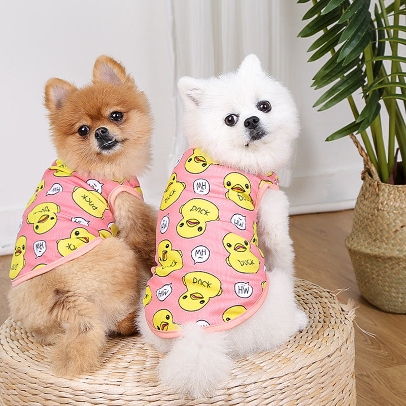 KFX-5401789 Personalized Cotton Camisole for Dogs in Pink and Blue, Sizes XS to XXL