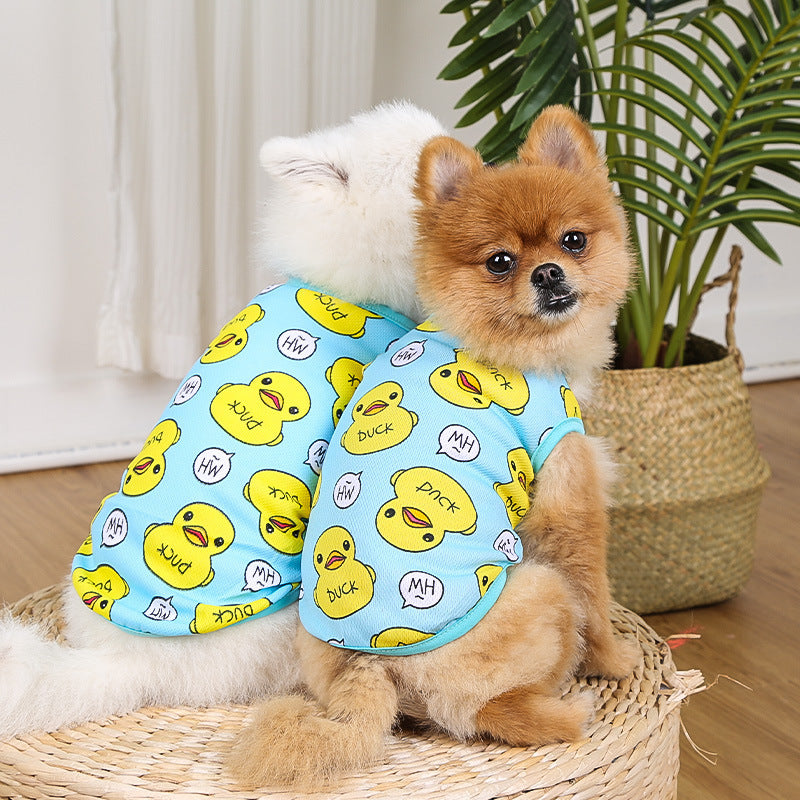 KFX-5401789 Personalized Cotton Camisole for Dogs in Pink and Blue, Sizes XS to XXL