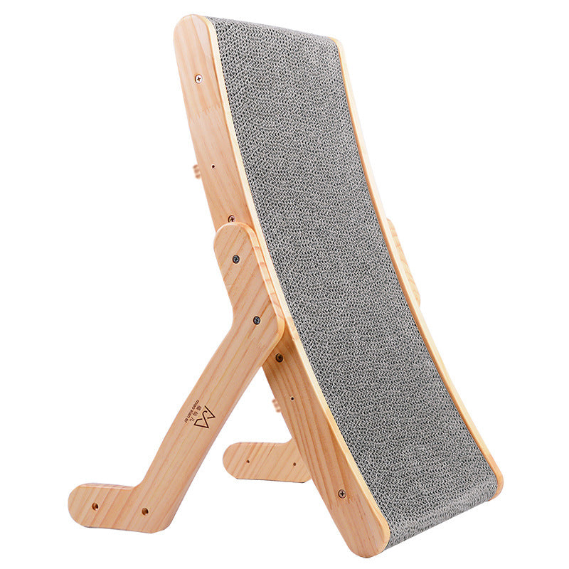 KFX-5402173 Deformation Cat Bed with Vertical Corrugated Paper Scratcher and Replaceable Core for Cats