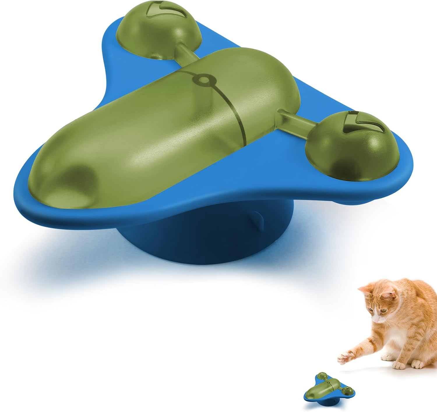 KFX-5403453 Interactive Pet Puzzle Toy with Snack Dispenser, Catnip & Bell for Cats and Small Dogs
