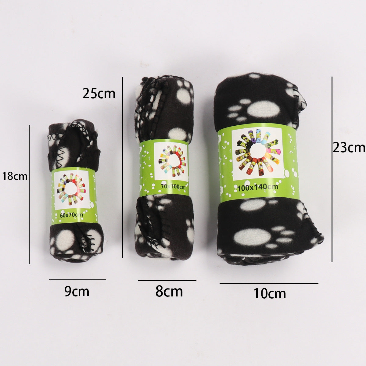 KFX-5403837 Reversible Double-Sided Fleece Pet Blanket for Dogs and Cats in Various Colors and Patterns