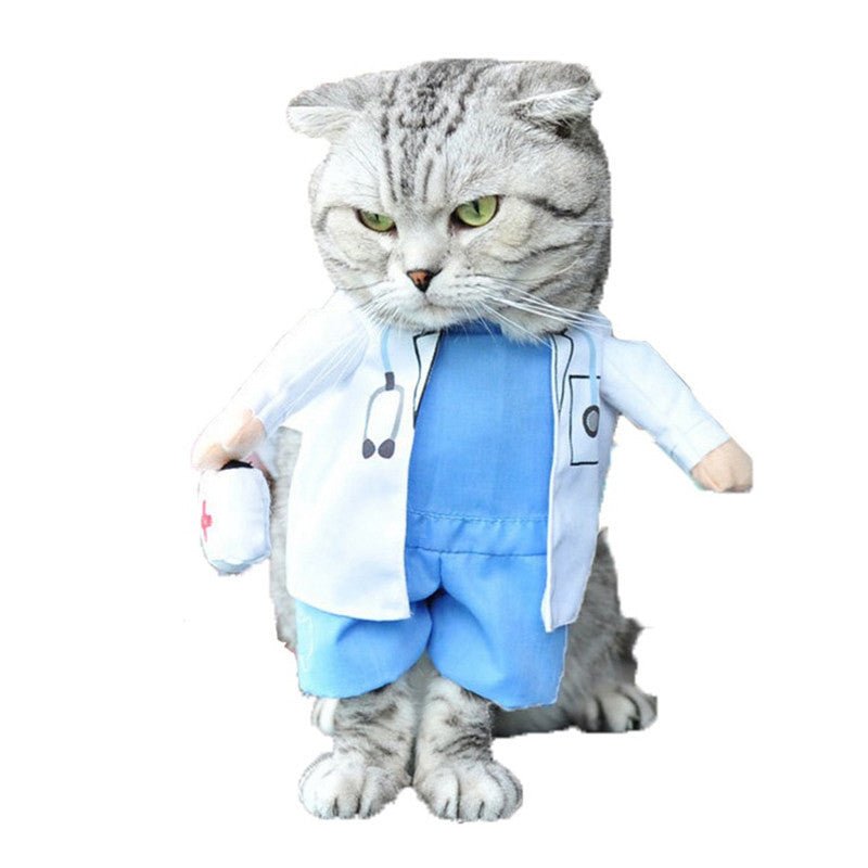 KFX-5406141 Festive Pet Costumes - Pirate, Police, and Santa Outfits with Adjustable Accessories
