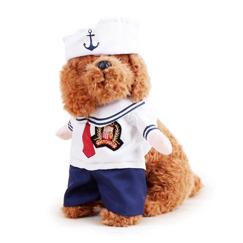 KFX-5406141 Festive Pet Costumes - Pirate, Police, and Santa Outfits with Adjustable Accessories