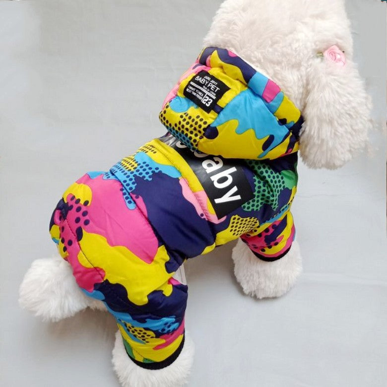 KFX-5406397 Winter-Ready Thick Cotton Padded Dog Overall for All Breeds