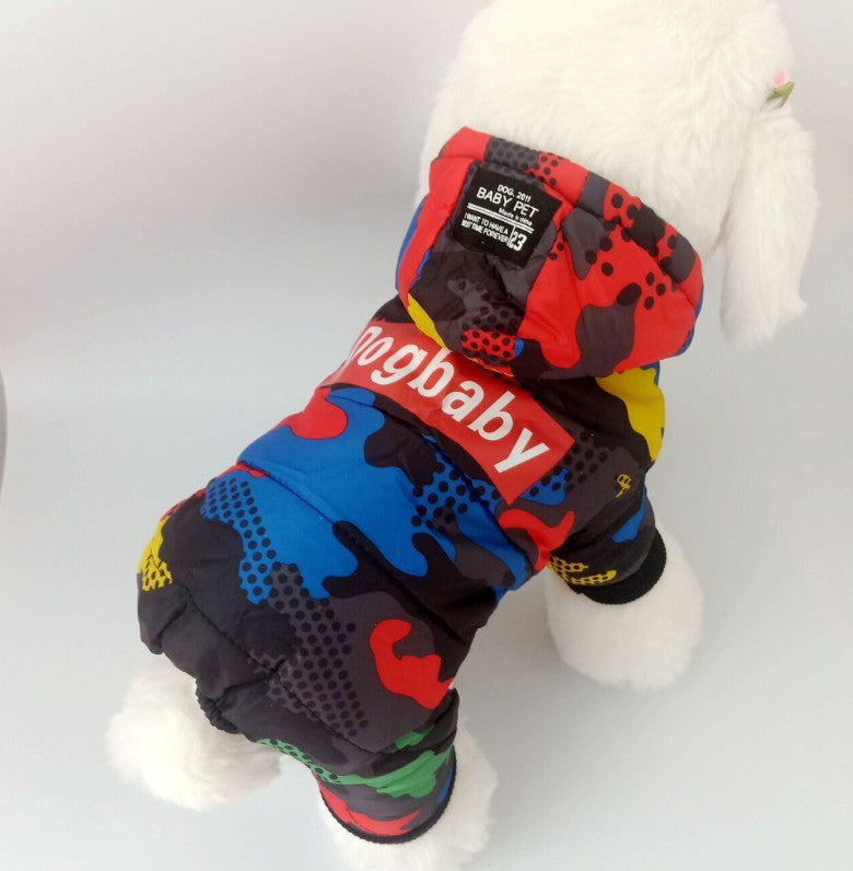 KFX-5406397 Winter-Ready Thick Cotton Padded Dog Overall for All Breeds