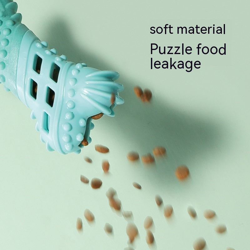KFX-5406781 Dog Toy for Teeth Cleaning and Food Dispensing - Floating TPR Sticks, Crescent, Ball, and Bone