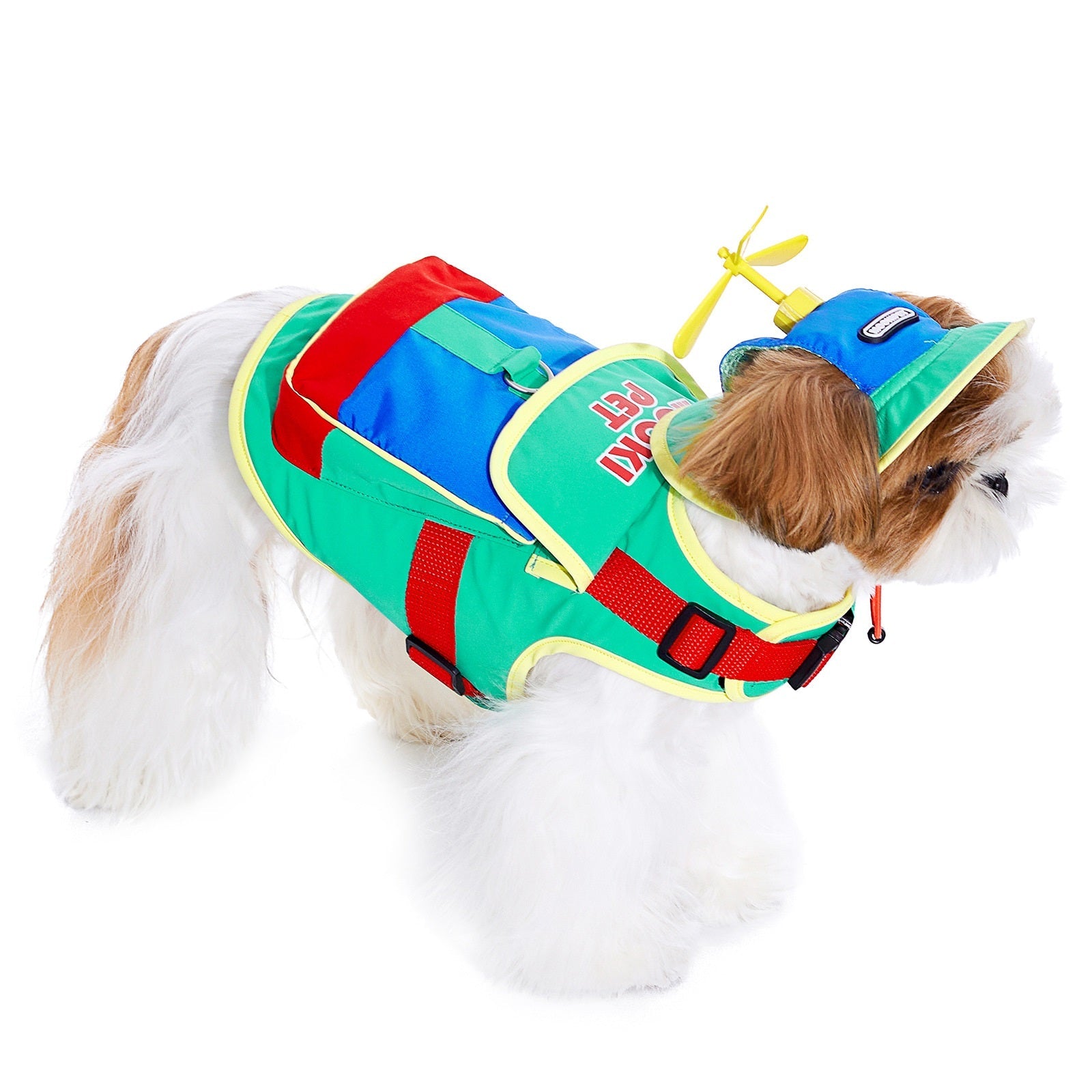 KFX-5407549 Mookipet Medium-Sized Dog Pet Traction Strap in Green - Casual Polyester Clothing for Cats and Dogs