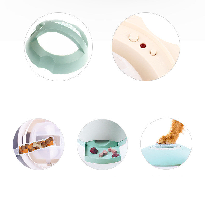 KFX-5407933 Automatic Button-Activated Pet Feeder for Dogs with USB Charging, Non-Toxic Material