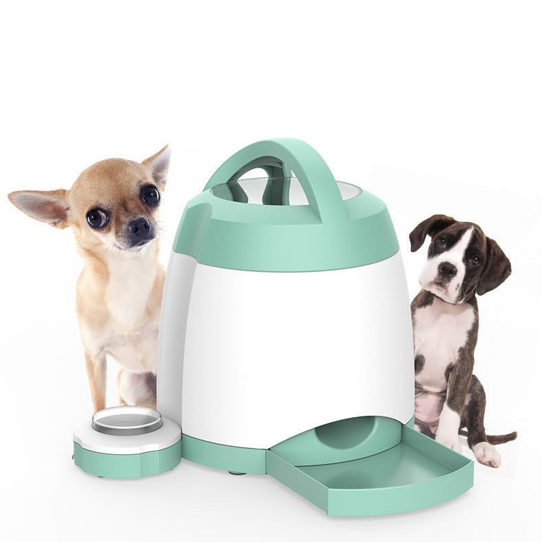 KFX-5407933 Automatic Button-Activated Pet Feeder for Dogs with USB Charging, Non-Toxic Material