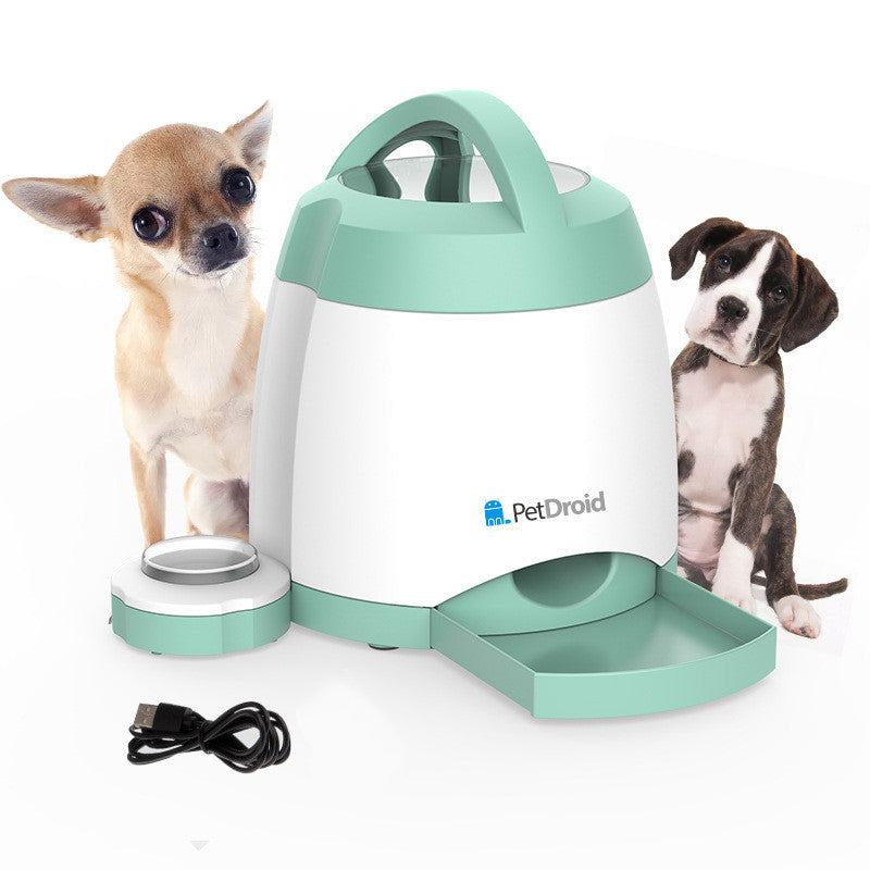 KFX-5407933 Automatic Button-Activated Pet Feeder for Dogs with USB Charging, Non-Toxic Material
