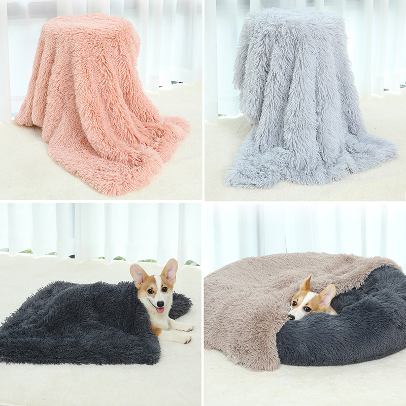 KFX-5409213 Ultra Soft Washable Dog Bed with Non-Slip Bottom and Matching Cover - Fluffy Mat for Small to Large Dogs