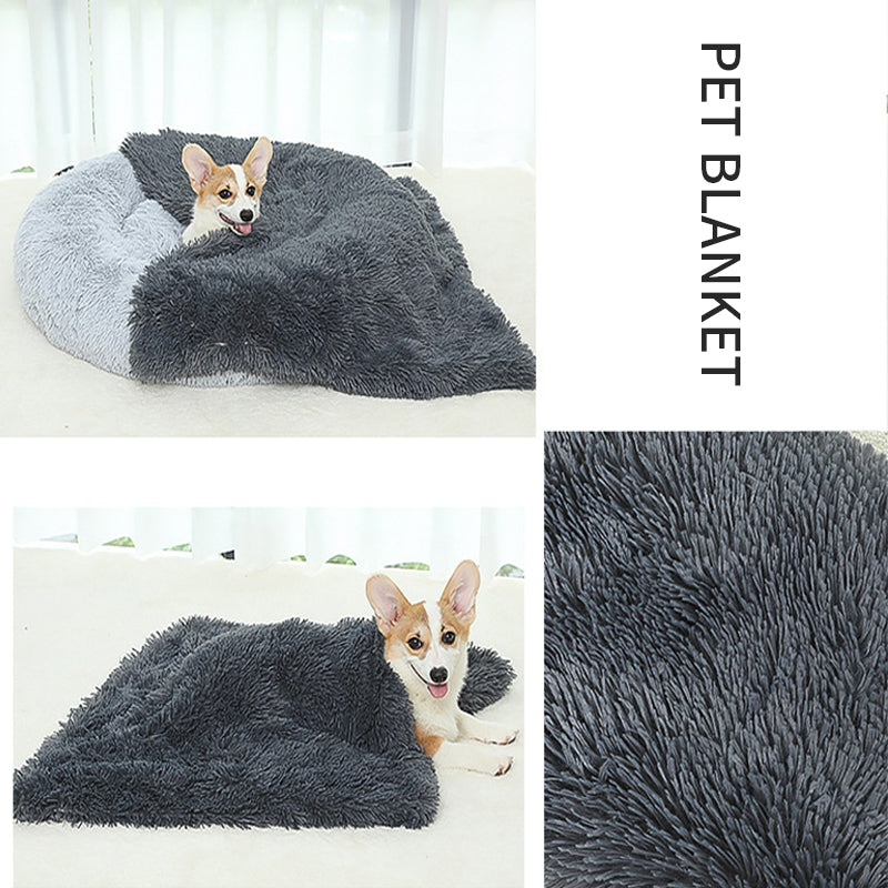 KFX-5409213 Ultra Soft Washable Dog Bed with Non-Slip Bottom and Matching Cover - Fluffy Mat for Small to Large Dogs