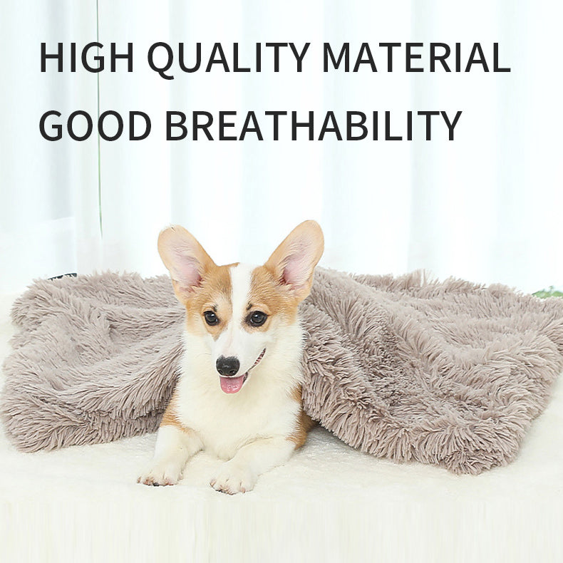 KFX-5409213 Ultra Soft Washable Dog Bed with Non-Slip Bottom and Matching Cover - Fluffy Mat for Small to Large Dogs
