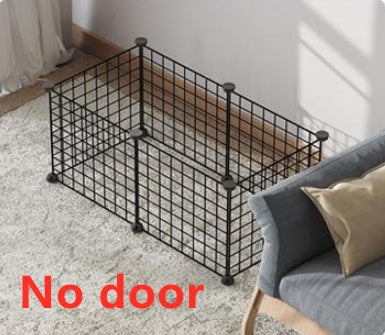 KFX-5411389 Creative DIY Indoor Pet Wire Fence for Cats and Small Dogs - Black, 17 to 53 Pieces Available