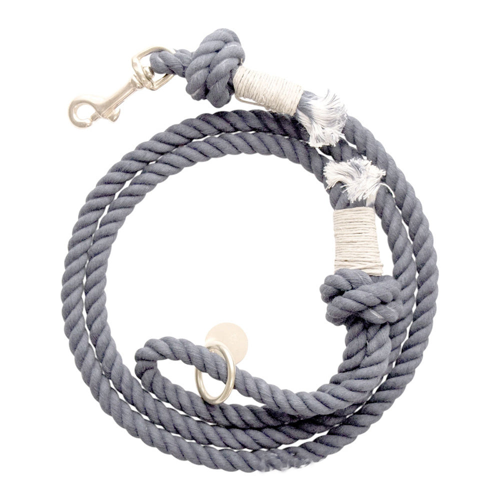 KFX-5411517 Hand Woven Cotton Dog Traction Rope - 12mm Thick, 150cm Long