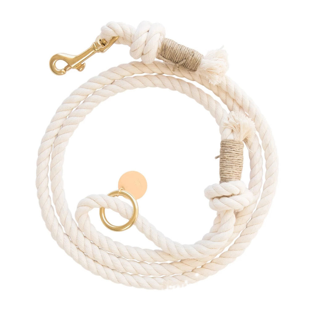 KFX-5411517 Hand Woven Cotton Dog Traction Rope - 12mm Thick, 150cm Long