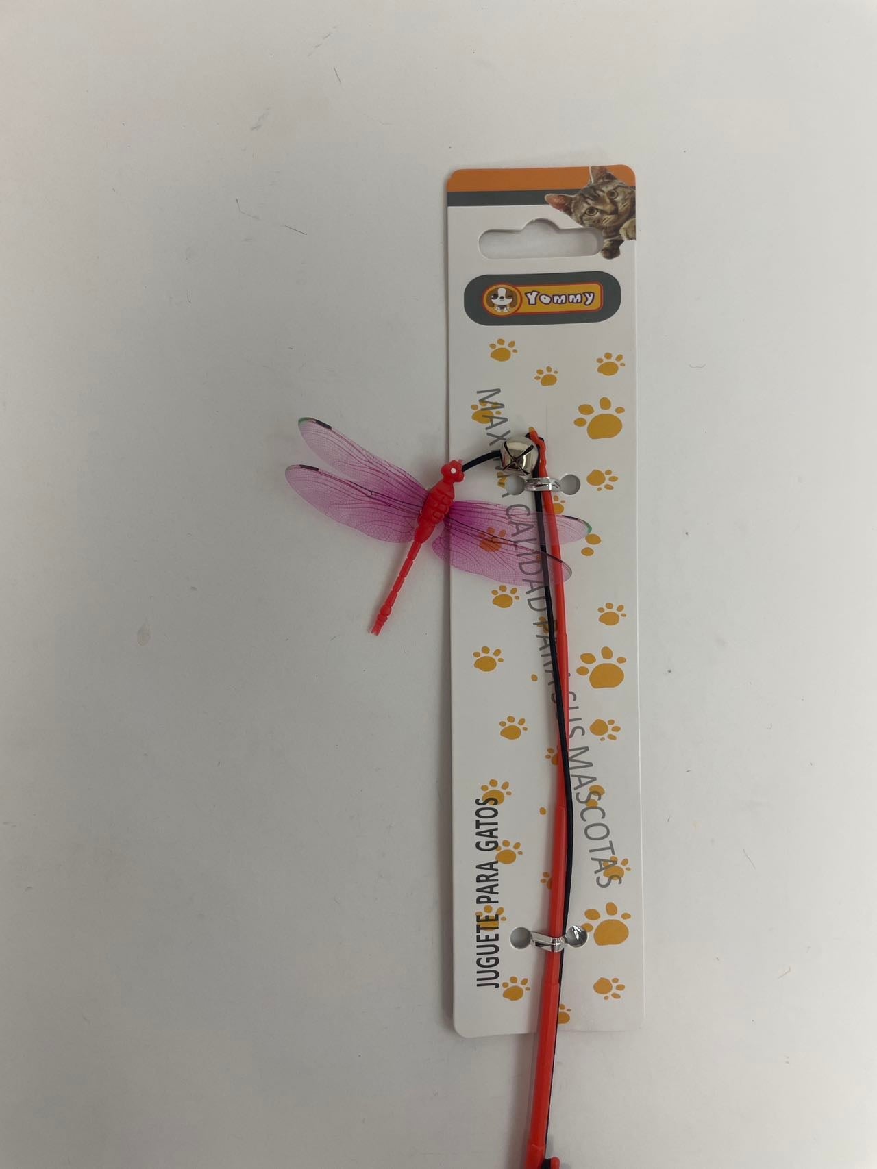KFX-5412541 Small Dragonfly Cat Teaser Wand for Interactive Play and Exercise